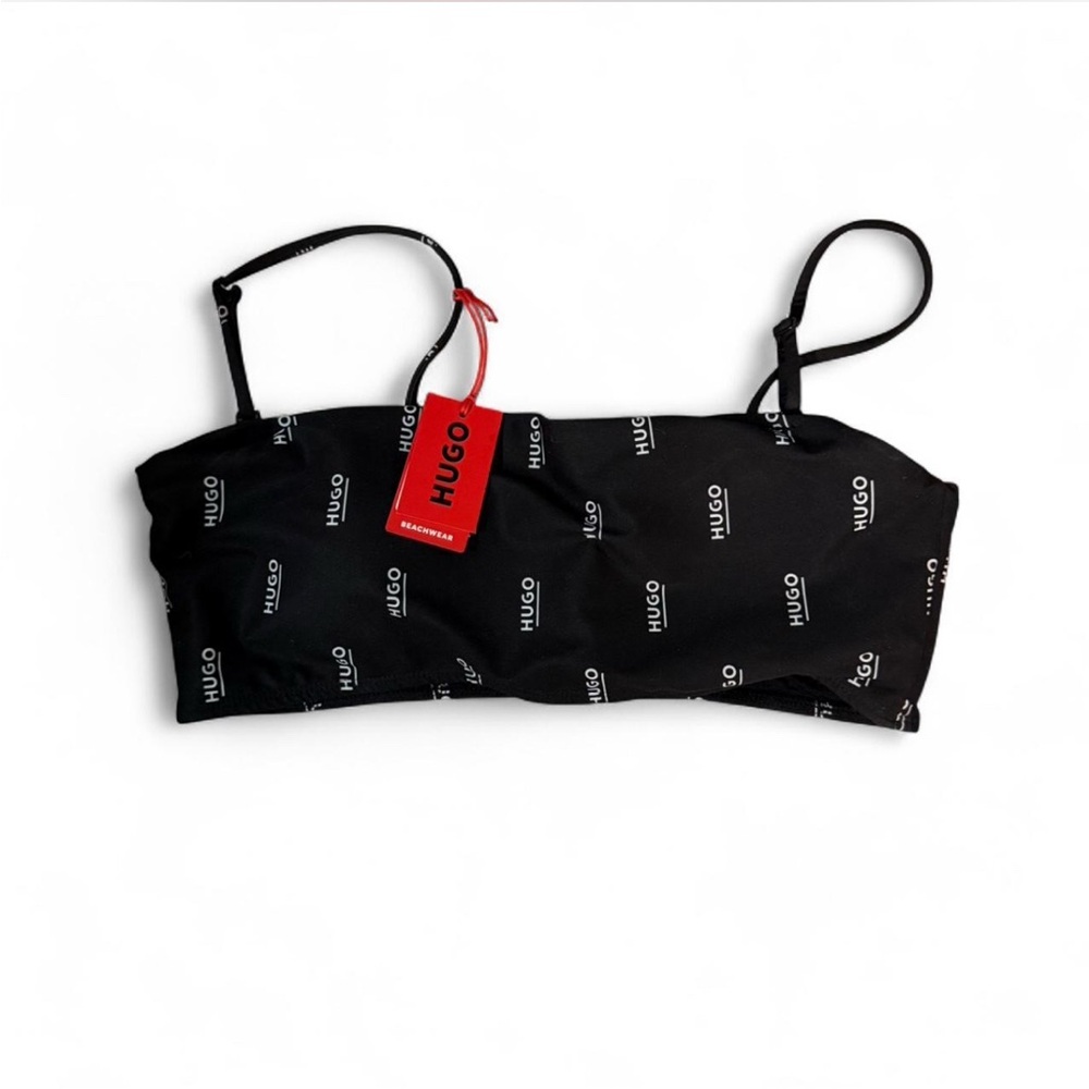 HUGO Black Bralette Swim Top